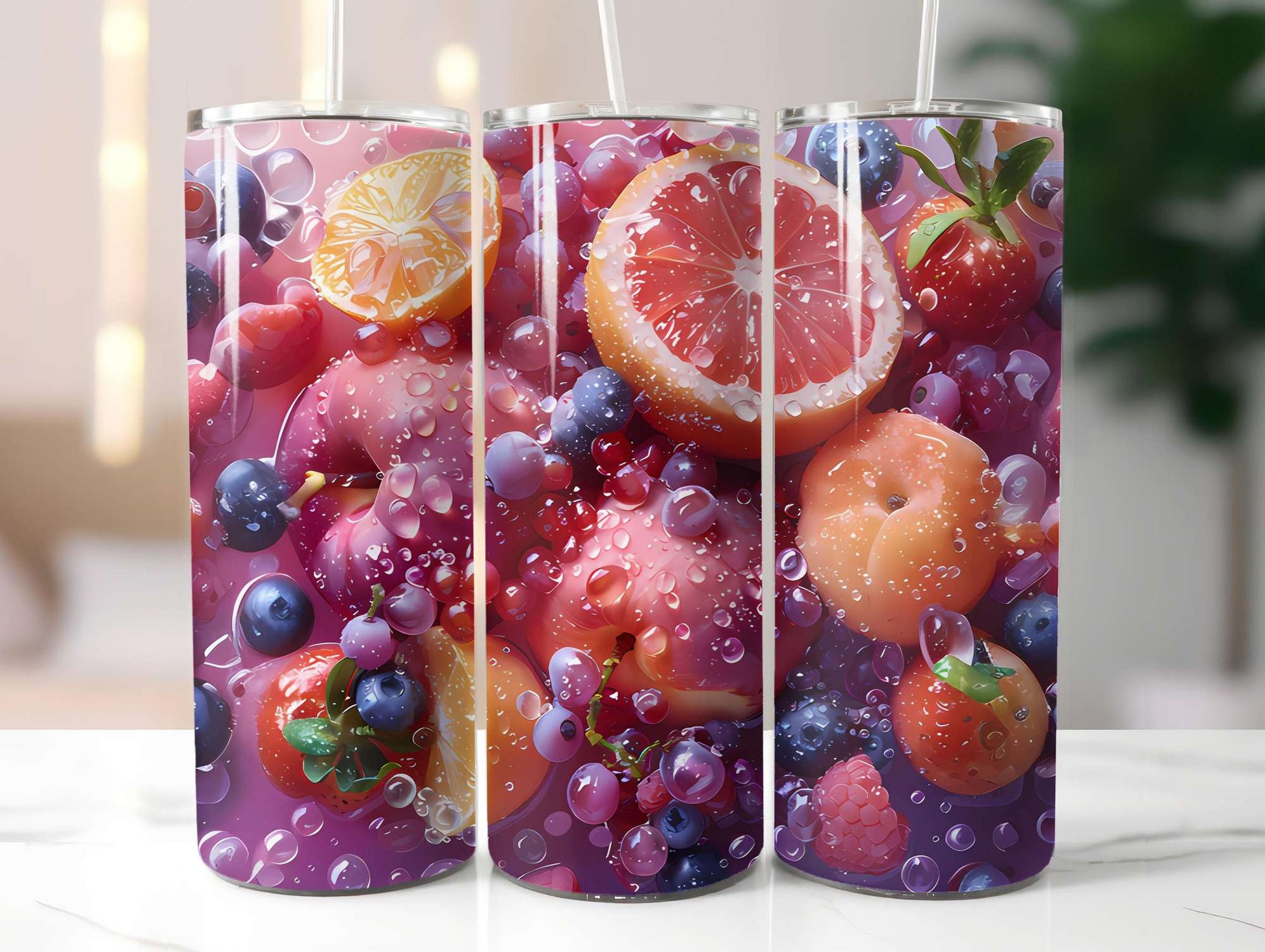 Red Fruit 9 Tumbler Wrap - CraftNest - Digital Crafting and Art