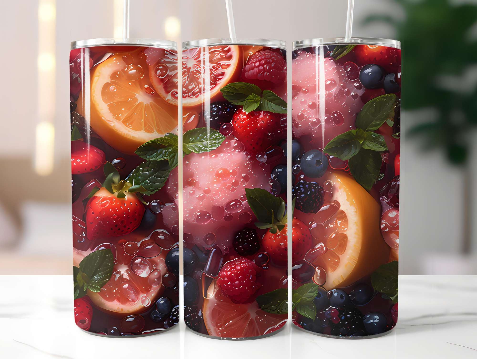 Red Fruit 1 Tumbler Wrap - CraftNest - Digital Crafting and Art