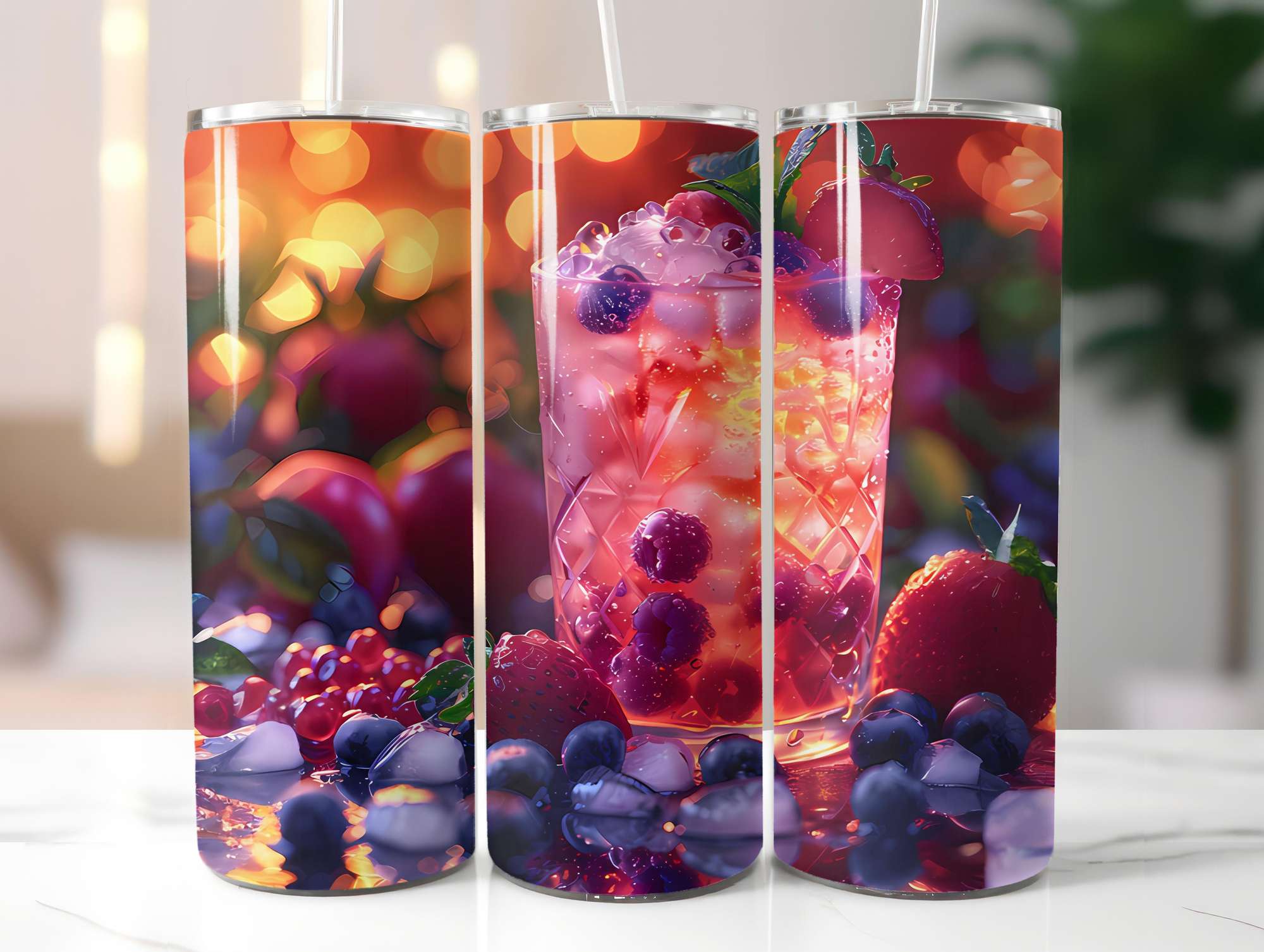 Red Fruit 3 Tumbler Wrap - CraftNest - Digital Crafting and Art