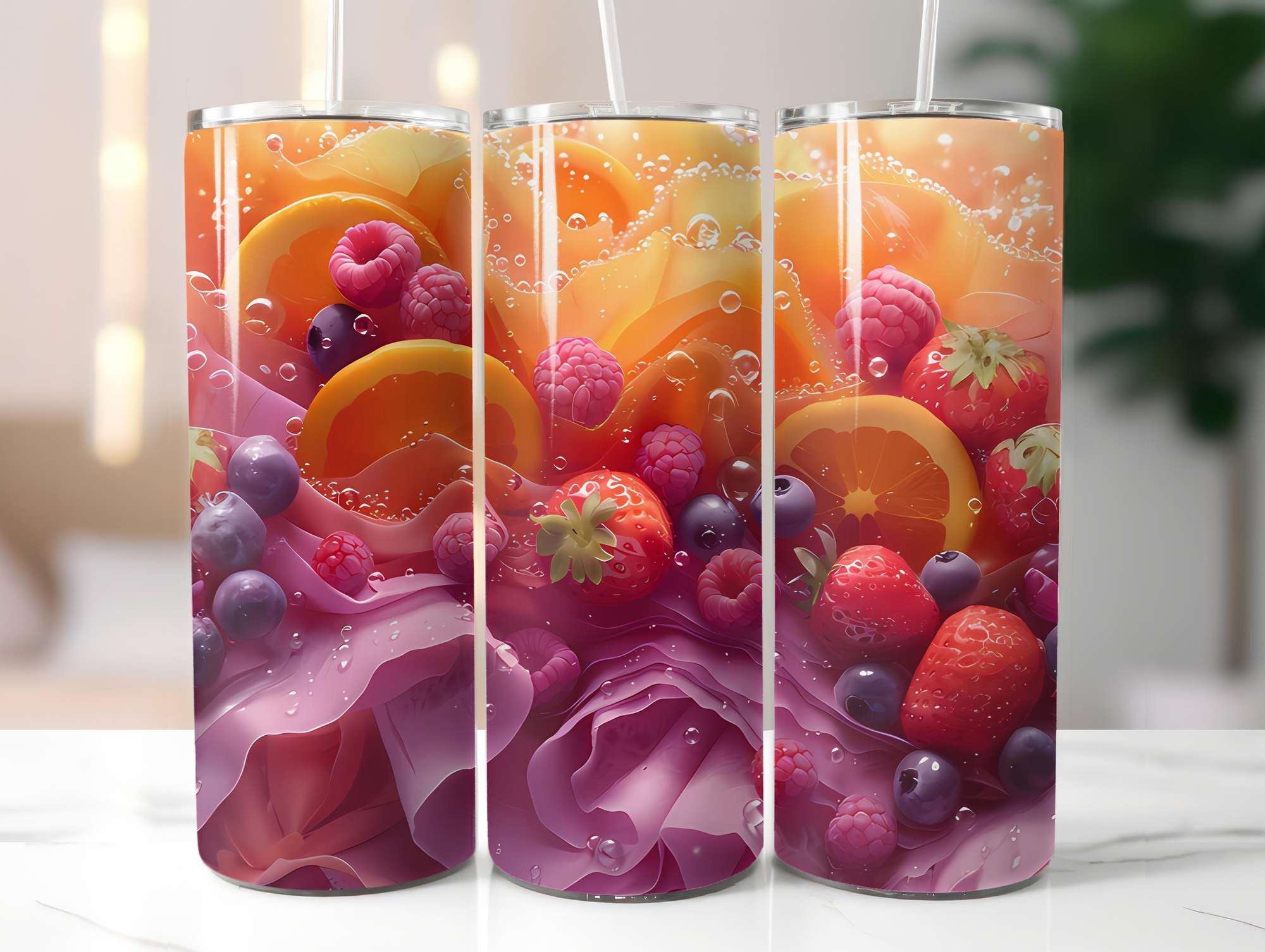 Red Fruit 1 Tumbler Wrap - CraftNest - Digital Crafting and Art