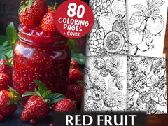 Red Fruit Coloring Books - CraftNest - Digital Crafting and Art