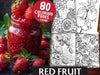 Red Fruit Coloring Books