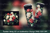 Red White Rose Tumbler Wrap