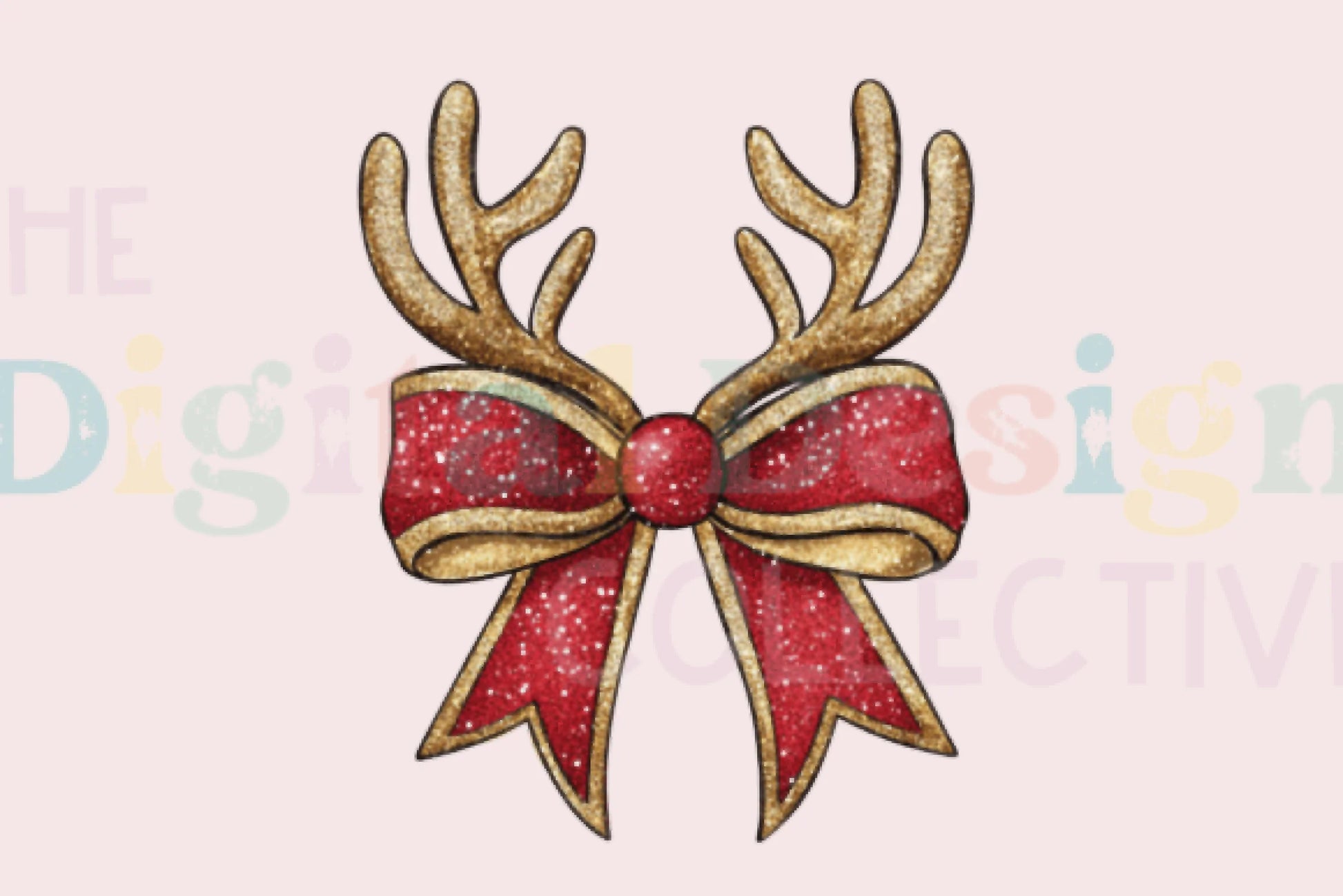 Charming Christmas Reindeer Bow Clipart Bundle - CraftNest - Digital Crafting and Art