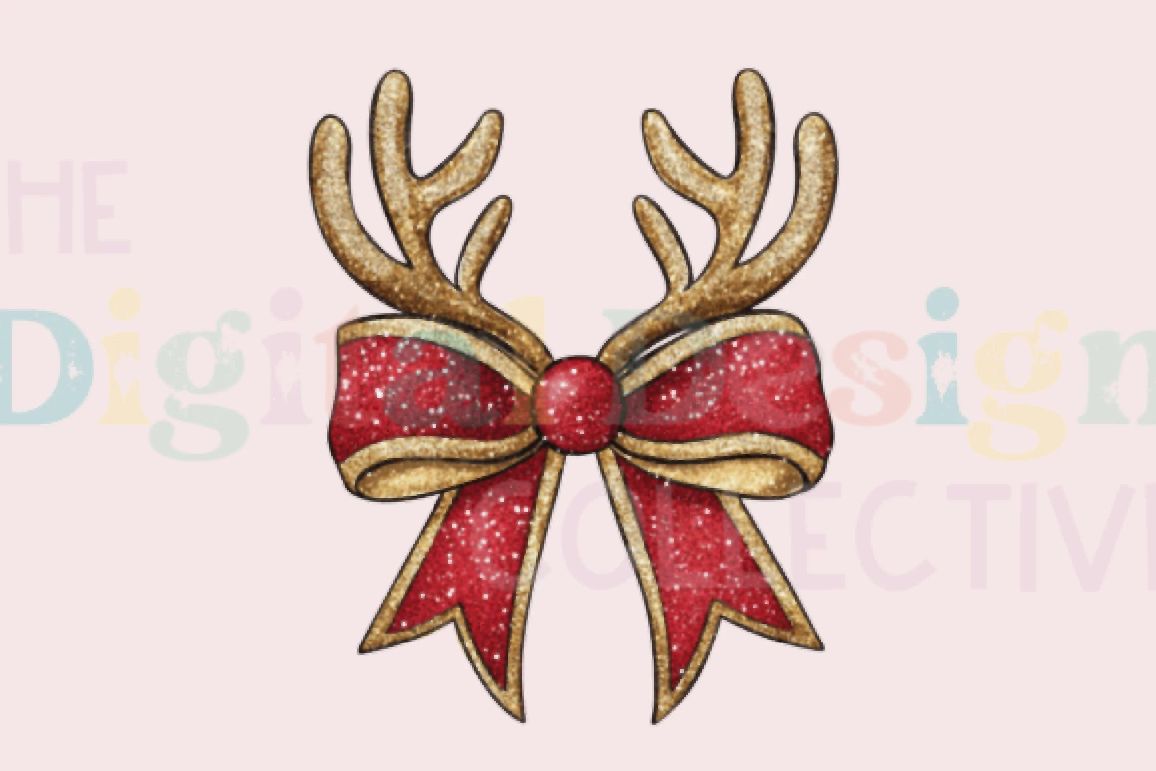 Charming Christmas Reindeer Bow Clipart Bundle - CraftNest - Digital Crafting and Art