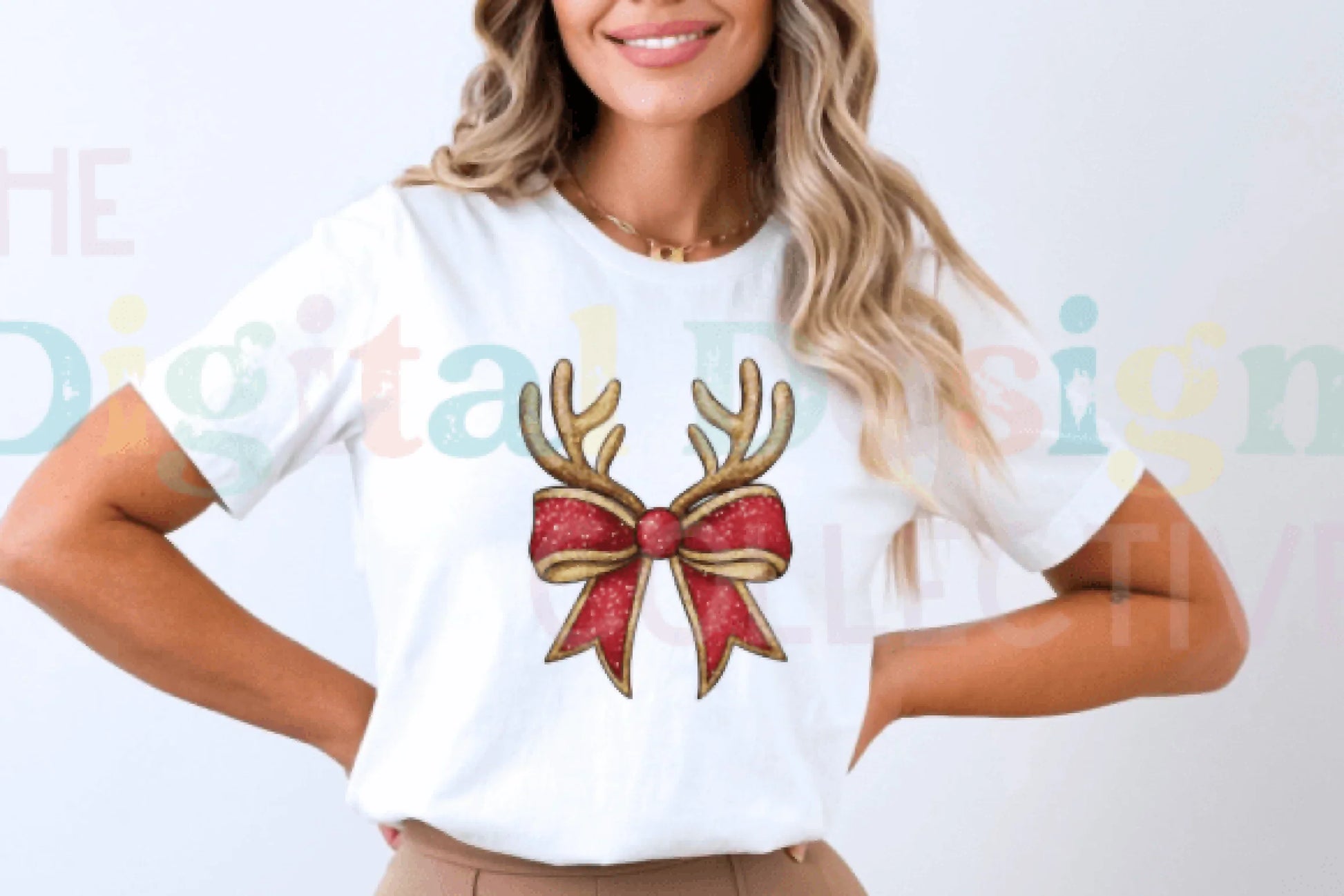 Charming Christmas Reindeer Bow Clipart Bundle - CraftNest - Digital Crafting and Art