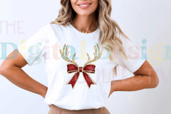 Reindeer Bow Christmas Coquette Clipart Bundle - CraftNest - Digital Crafting and Art