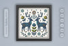 Reindeer Folk Art Papercut Shadow Box SVG Bundle