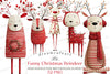 Reindeer Funny Christmas Clipart Bundle