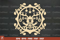 Vintage Reindeer Ornament Clipart Bundle - CraftNest - Digital Crafting and Art