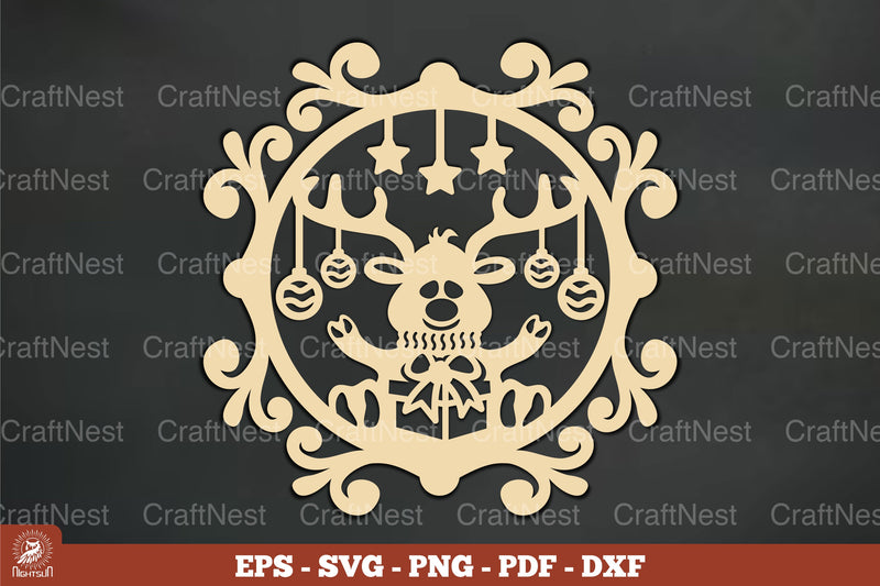 Vintage Reindeer Ornament Clipart Bundle - CraftNest - Digital Crafting and Art