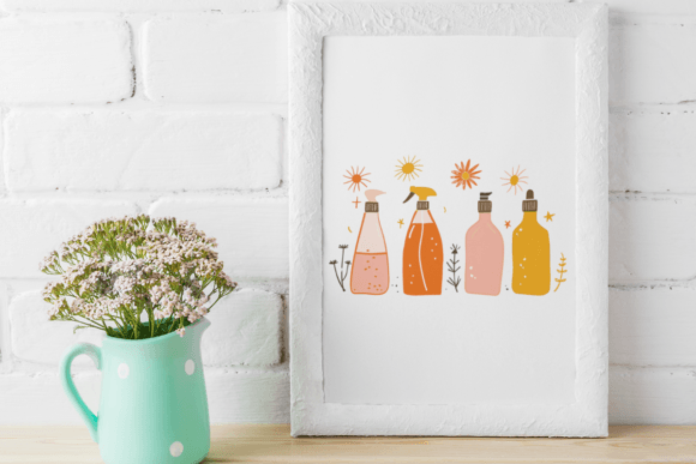 Retro 70s Groovy Cleaning Clipart Bundle