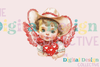 Vintage Cupid Valentine Card Design Clipart Bundle