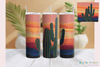 Retro Desert Cactus Western Tumbler Wrap Bundle