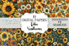 Retro Sunflower Seamless Digital Paper