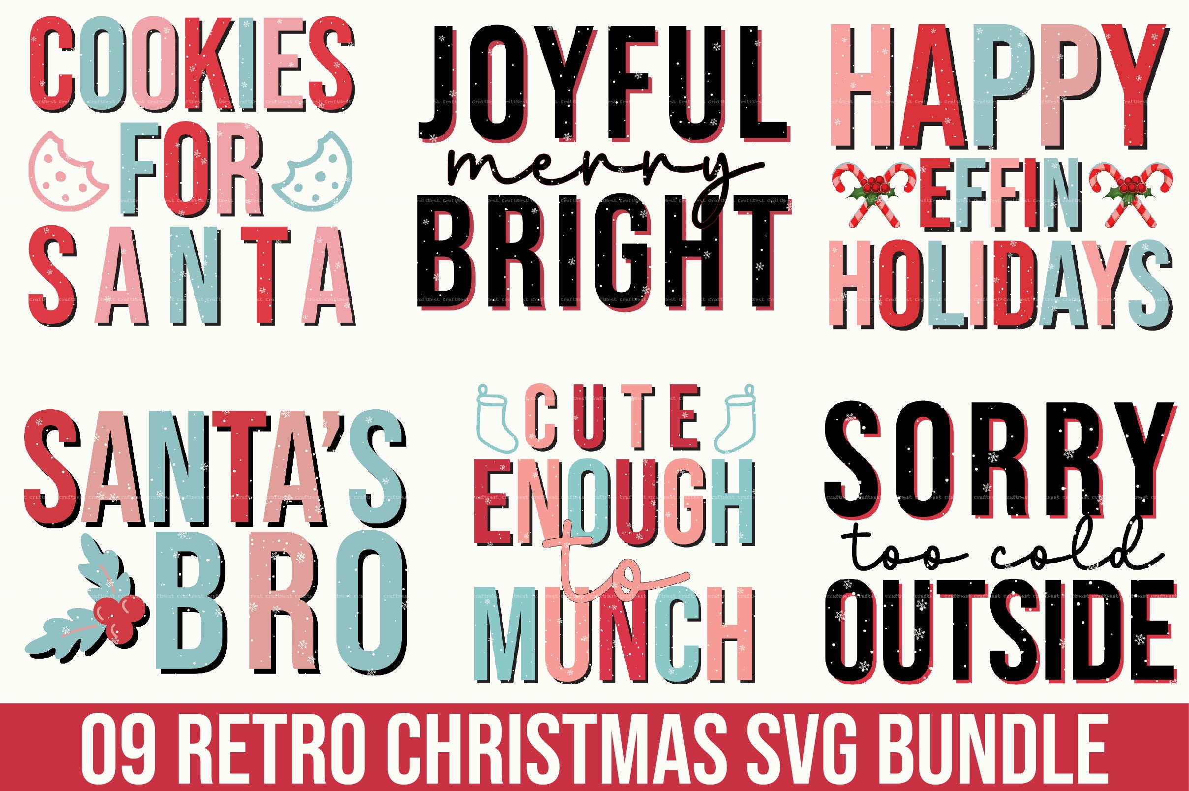 Retro Christmas SVG Bundle 7