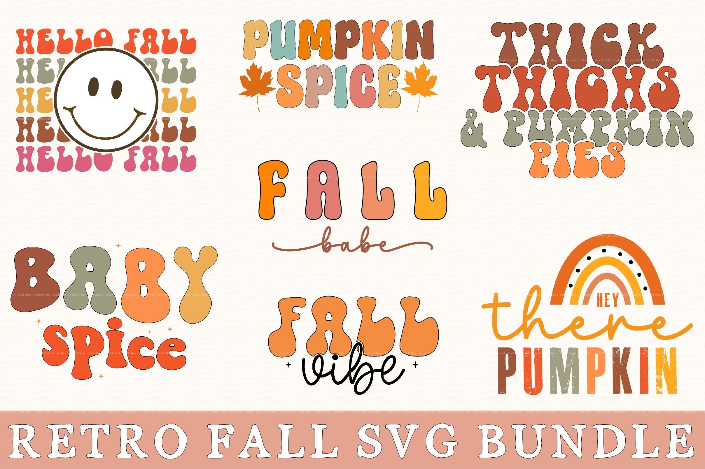 Retro Fall SVG Bundle 2
