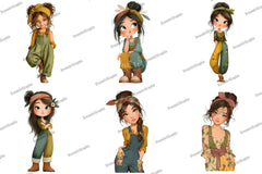 Retro Girls Clipart Bundle - CraftNest - Digital Crafting and Art