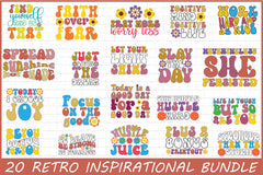 Retro Inspirational Inspirational Quotes SVG Bundle - CraftNest - Digital Crafting and Art