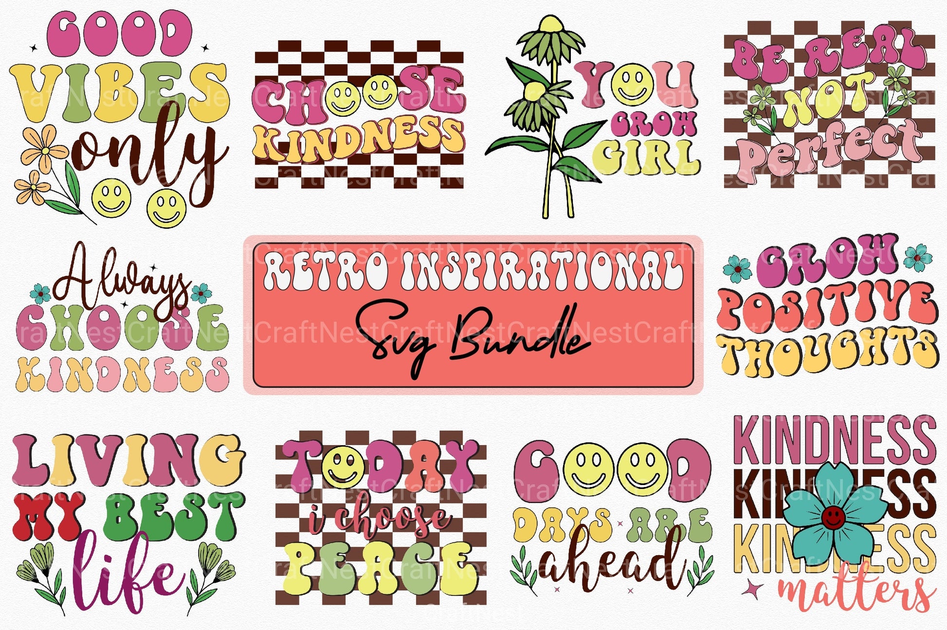 Retro Inspirational Bundle - CraftNest - Digital Crafting and Art