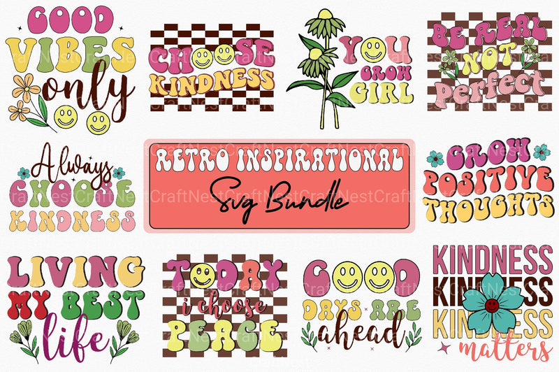 Retro Inspirational Bundle - CraftNest - Digital Crafting and Art