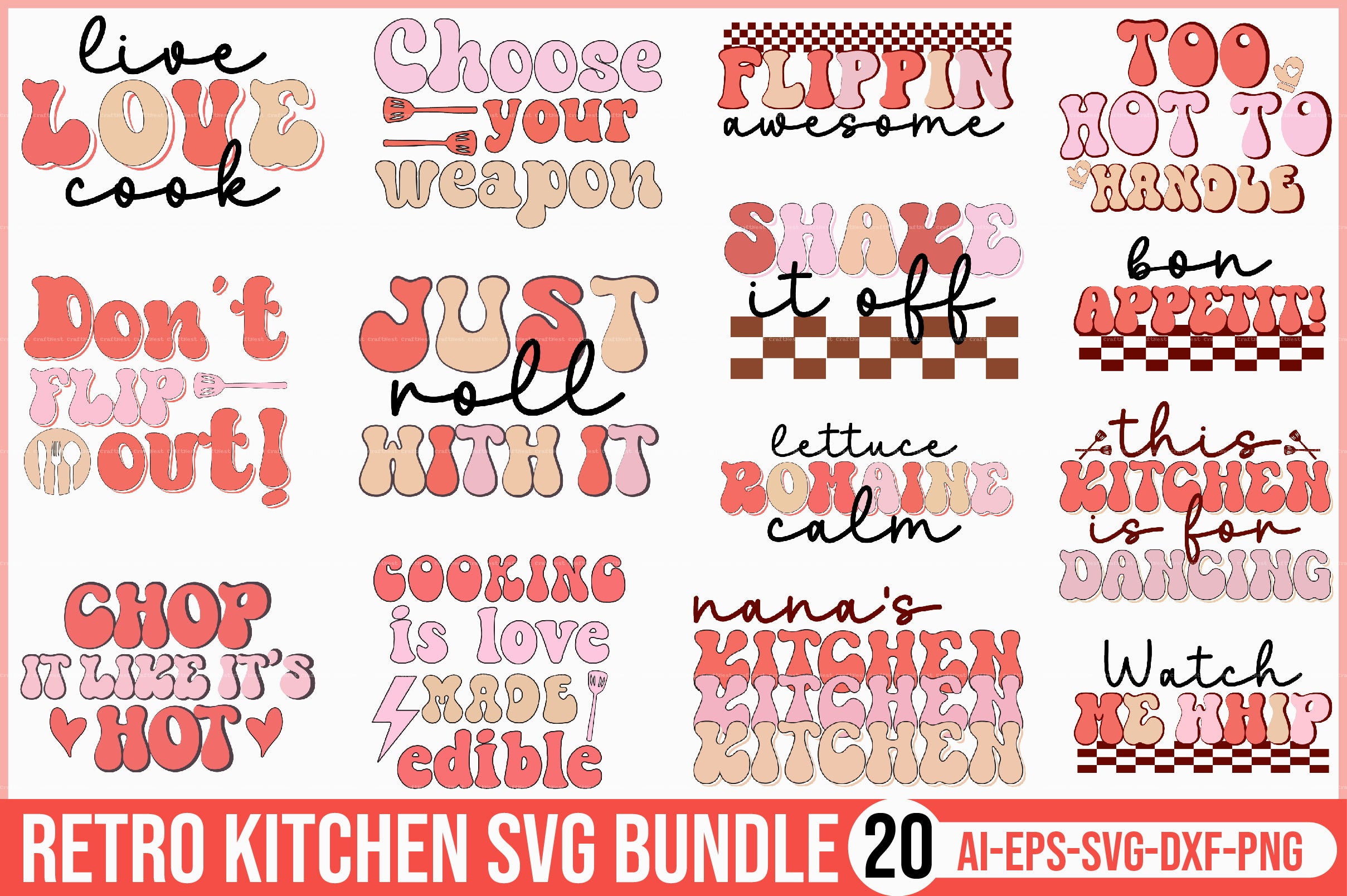 Retro Kitchen SVG Bundle