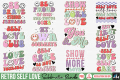 Retro Self Love Clipart Bundle - CraftNest - Digital Crafting and Art