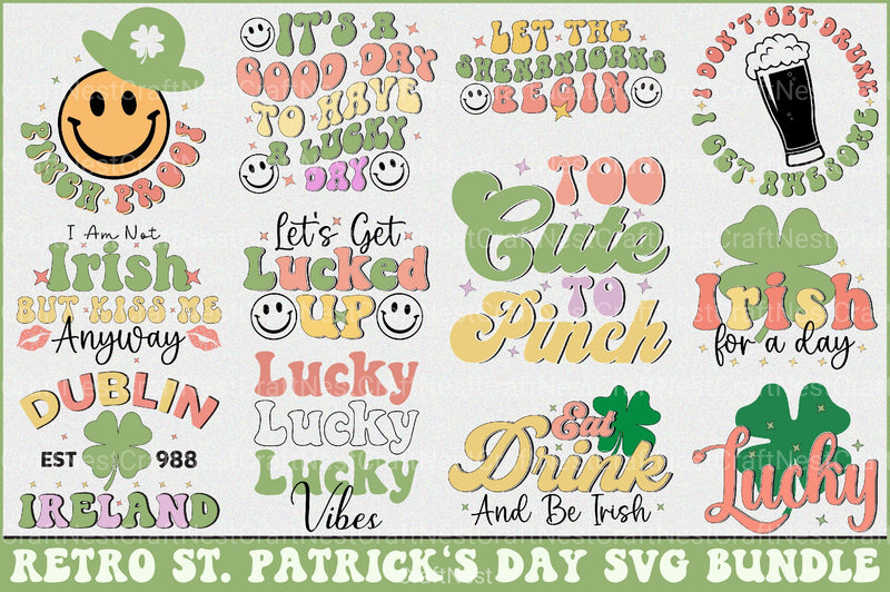 Retro St Patrick's Day Bundle 1 - CraftNest - Digital Crafting and Art