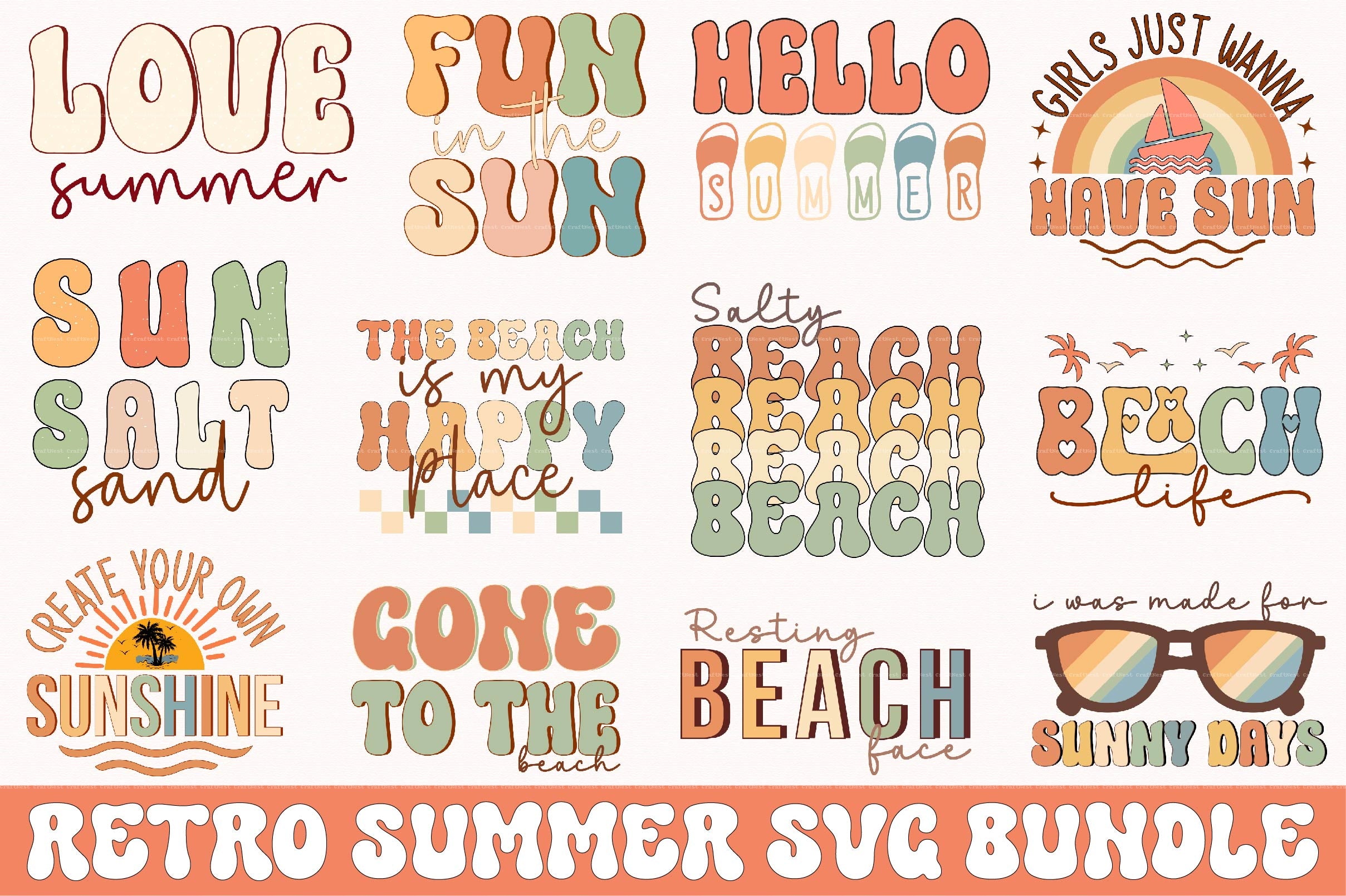 Retro Summer SVG Bundle 2