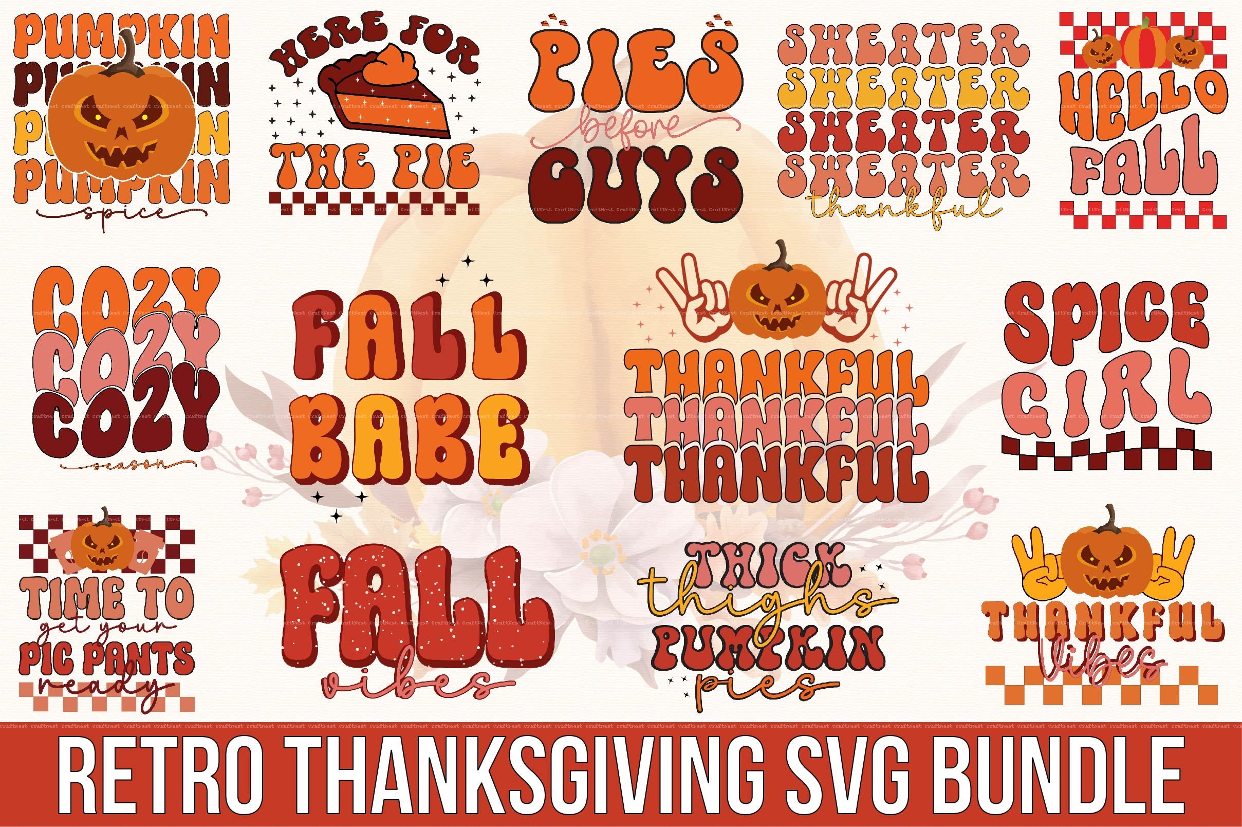 Retro Thanksgiving SVG Bundle 1