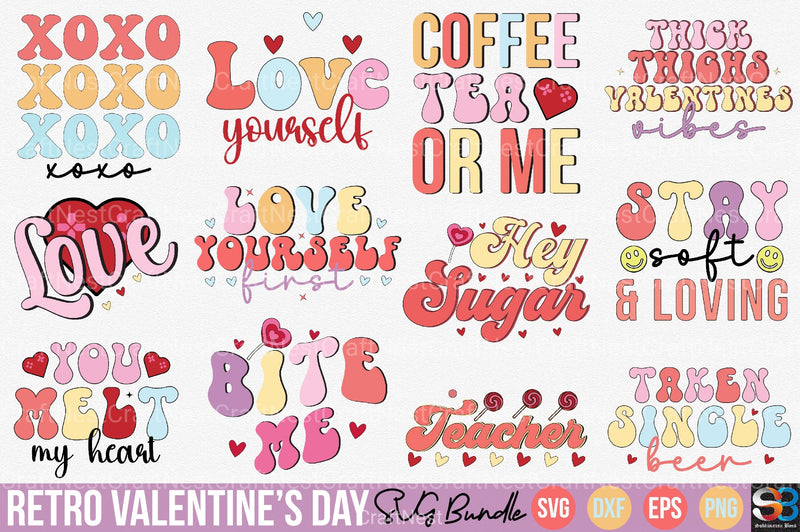 Retro Valentine’s Day Bundle - CraftNest - Digital Crafting and Art