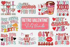 Retro Valentine's Day Design Bundle - CraftNest - Digital Crafting and Art