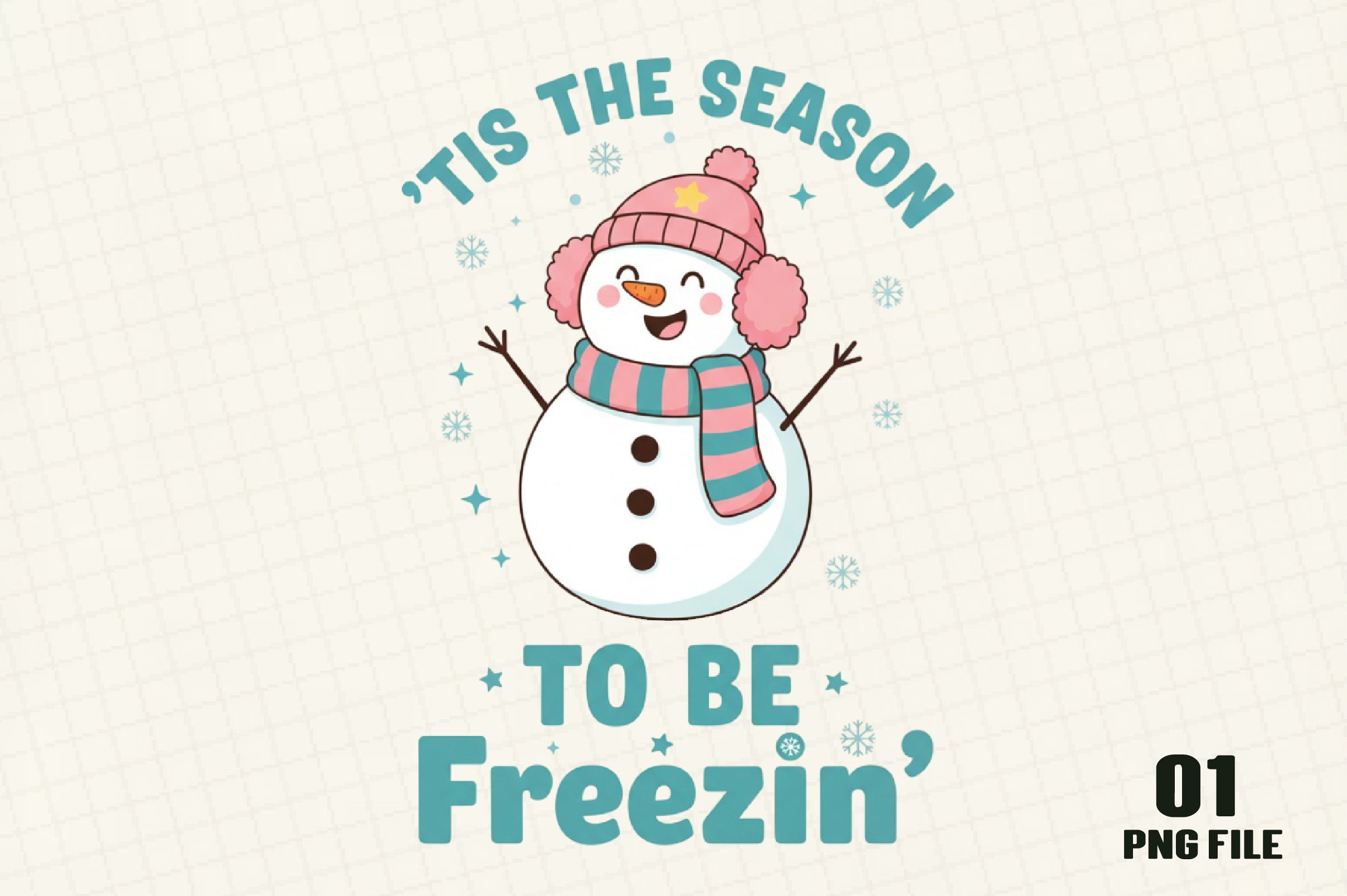 Retro Winter Snowman Clipart Bundle