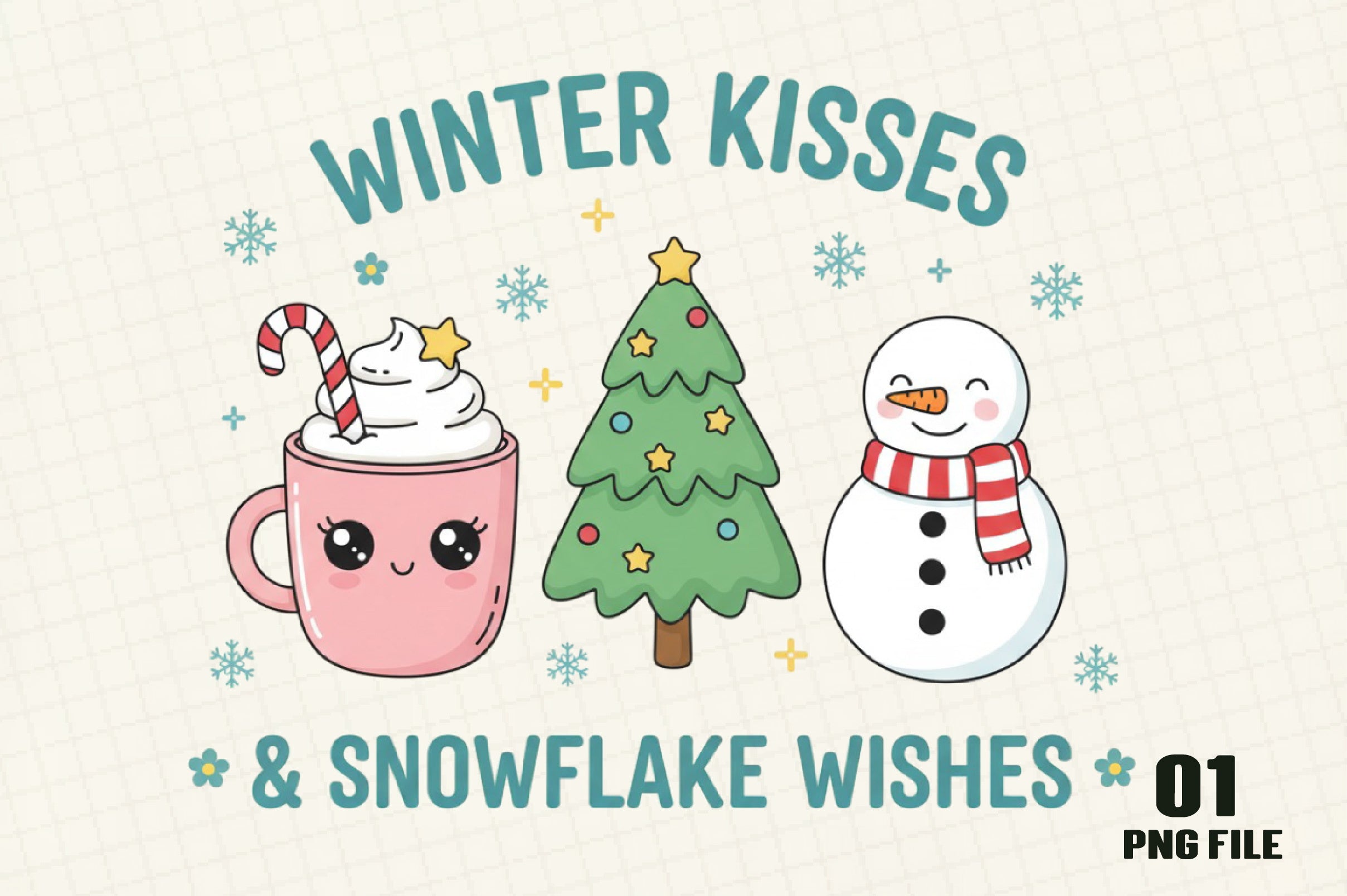 Retro Winter Snowman Clipart Bundle