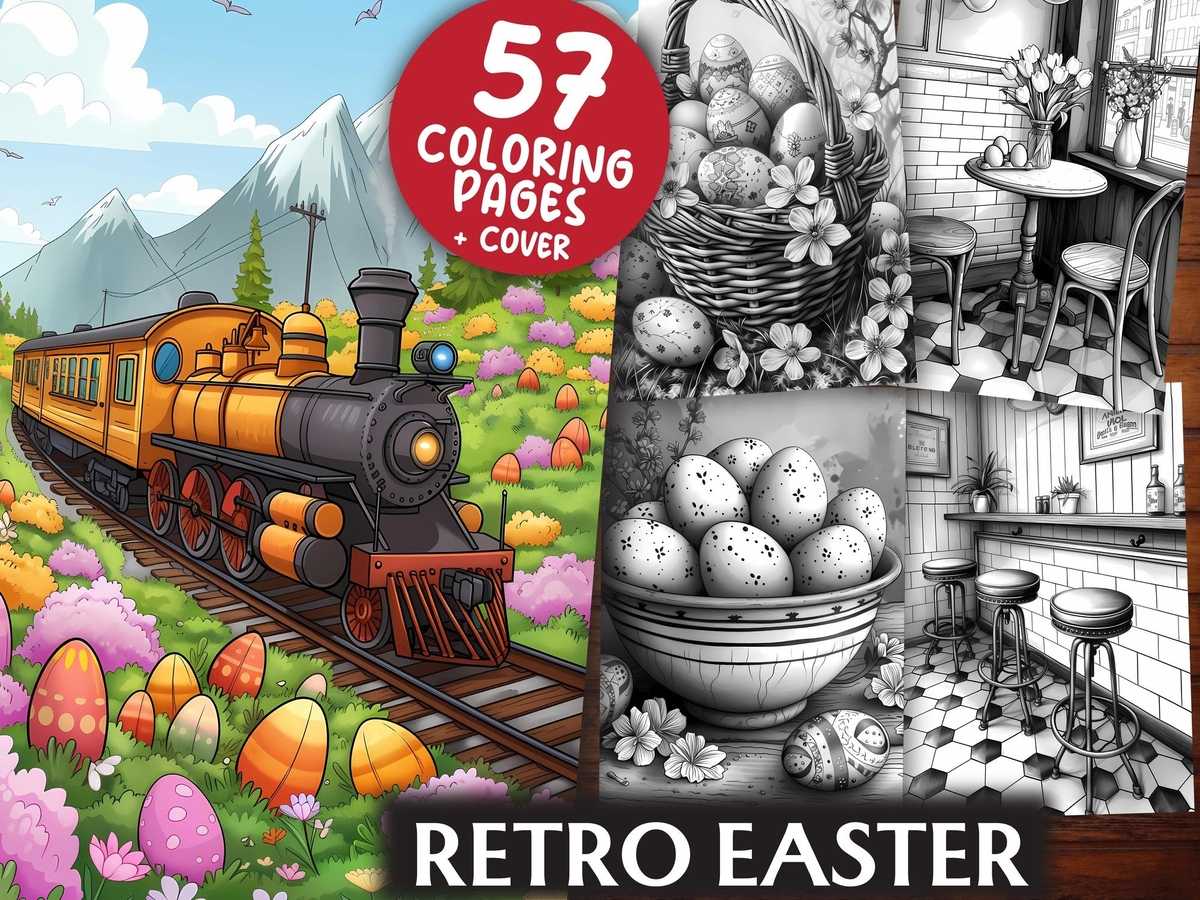 Retro Easter Coloring Books - CraftNest