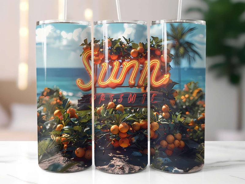 Retro Summer 5 Tumbler Wrap - CraftNest - Digital Crafting and Art