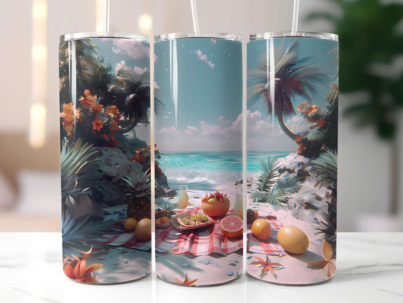 Retro Summer 1 Tumbler Wrap - CraftNest - Digital Crafting and Art