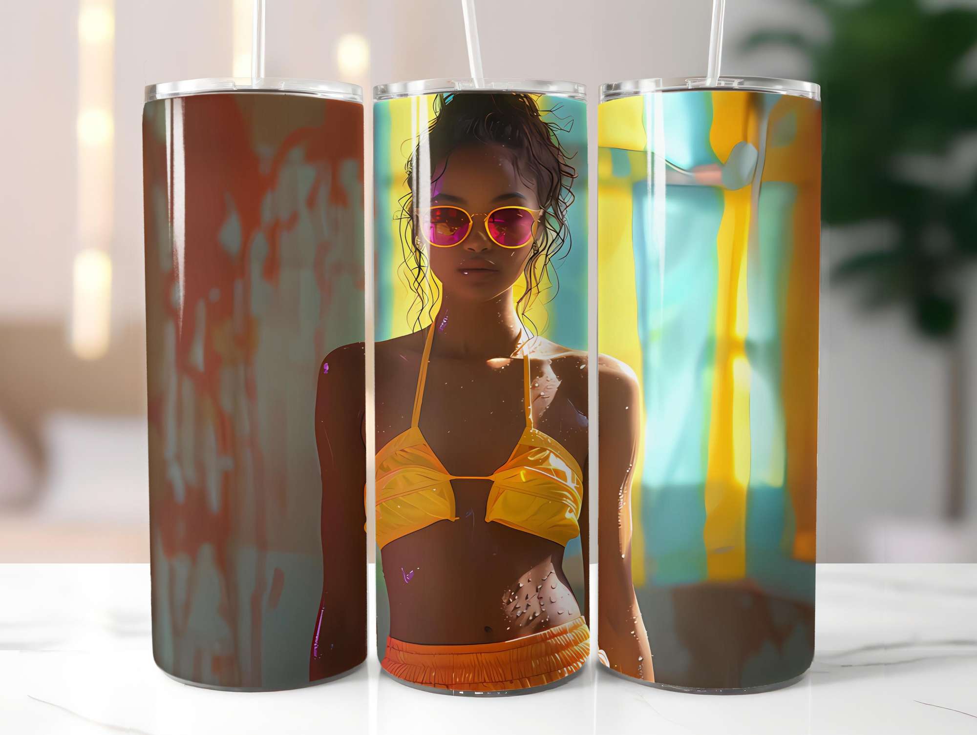 Retro Summer 1 Tumbler Wrap - CraftNest - Digital Crafting and Art