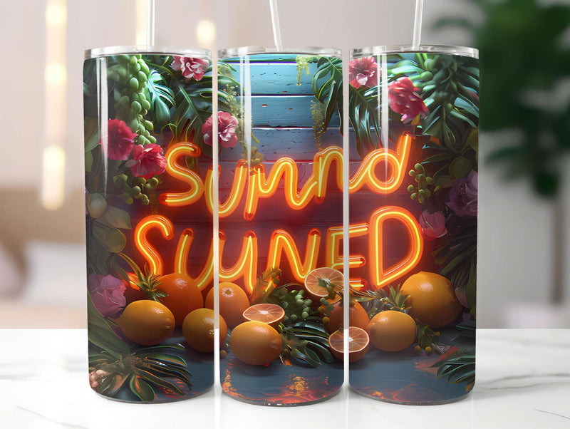 Retro Summer 3 Tumbler Wrap - CraftNest - Digital Crafting and Art