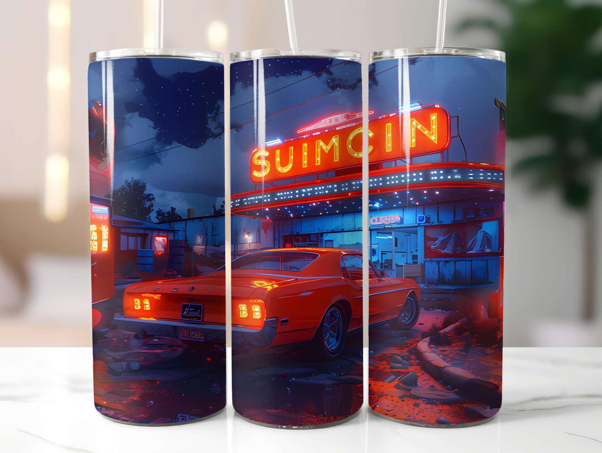 Retro Summer 5 Tumbler Wrap - CraftNest - Digital Crafting and Art