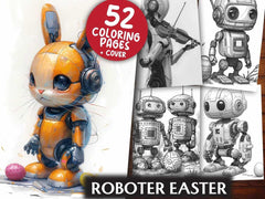 Roboter Easter Coloring Books - CraftNest