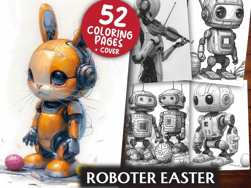 Roboter Easter Coloring Books - CraftNest