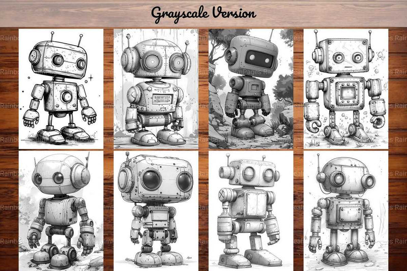 Roboter Summer Coloring Books - CraftNest - Digital Crafting and Art