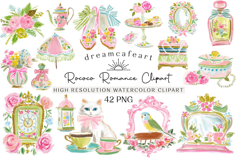 Rococo Romance Clipart Bundle - CraftNest - Digital Crafting and Art