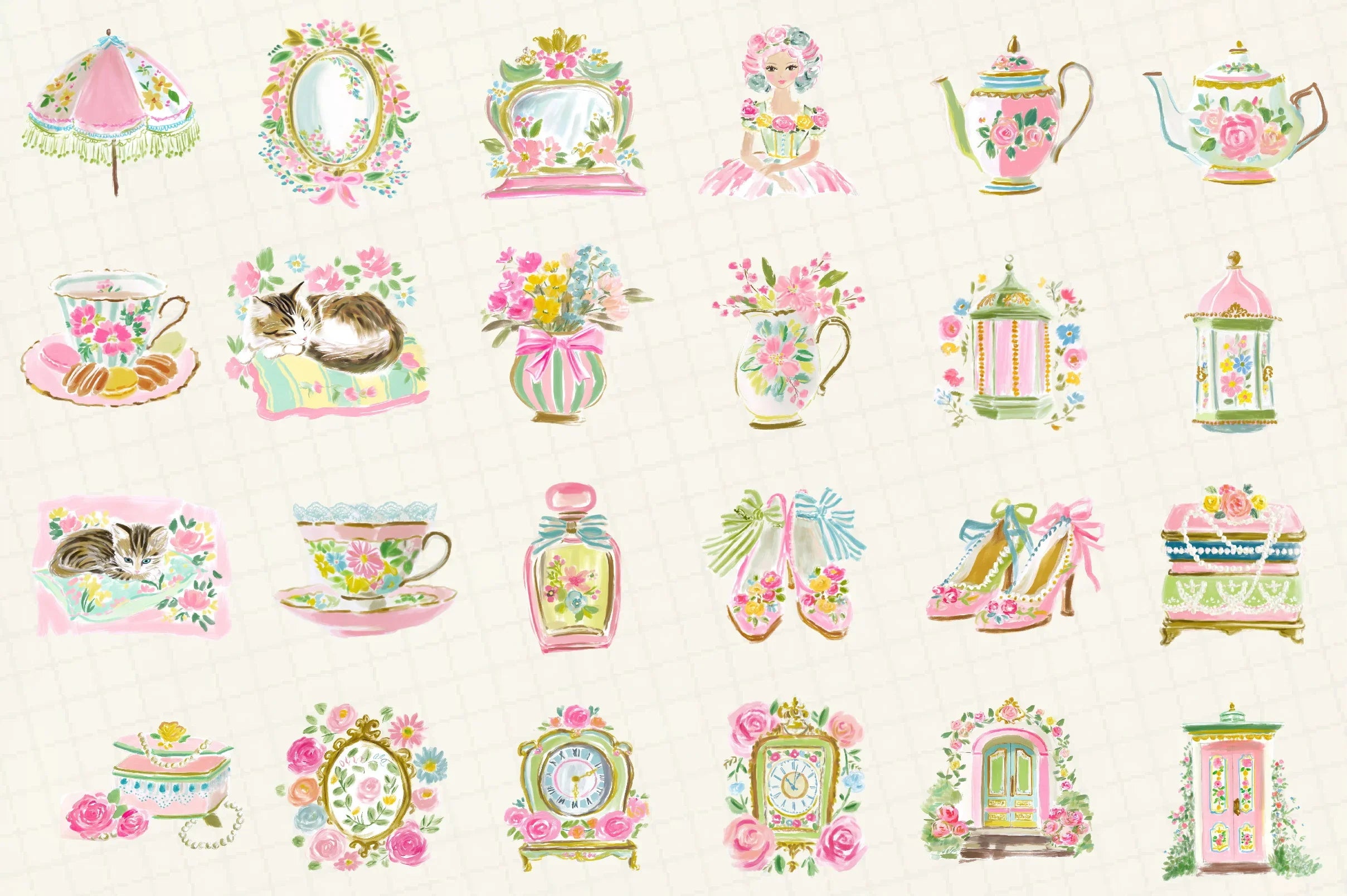 Rococo Romance Clipart Bundle - CraftNest - Digital Crafting and Art