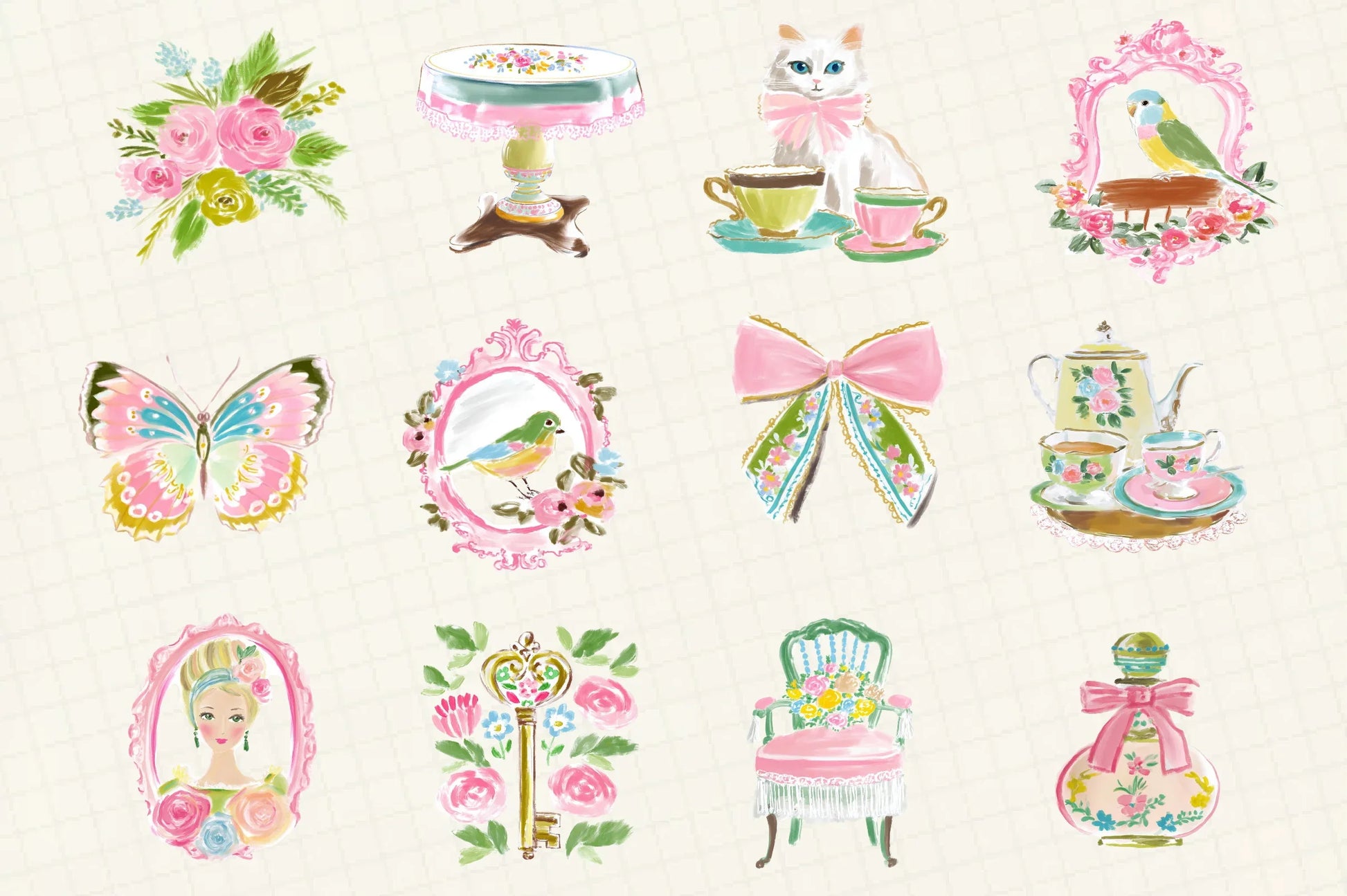 Rococo Romance Clipart Bundle - CraftNest - Digital Crafting and Art