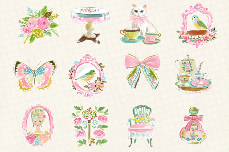 Rococo Romance Clipart Bundle - CraftNest - Digital Crafting and Art