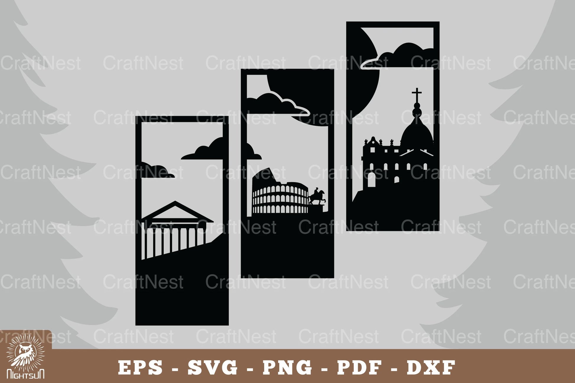 Rome City View Home Decor Clipart Bundle - CraftNest - Digital Crafting and Art