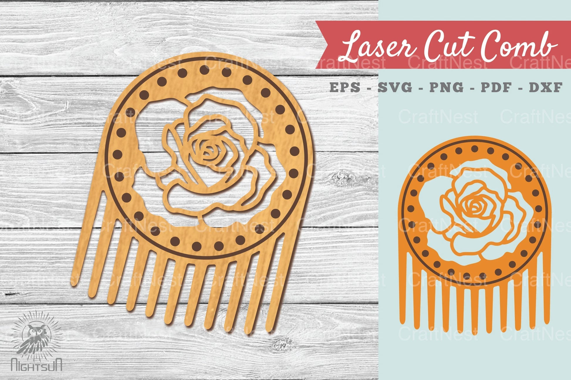 Rose Flower Laser Cut Comb Clipart Bundle - CraftNest - Digital Crafting and Art