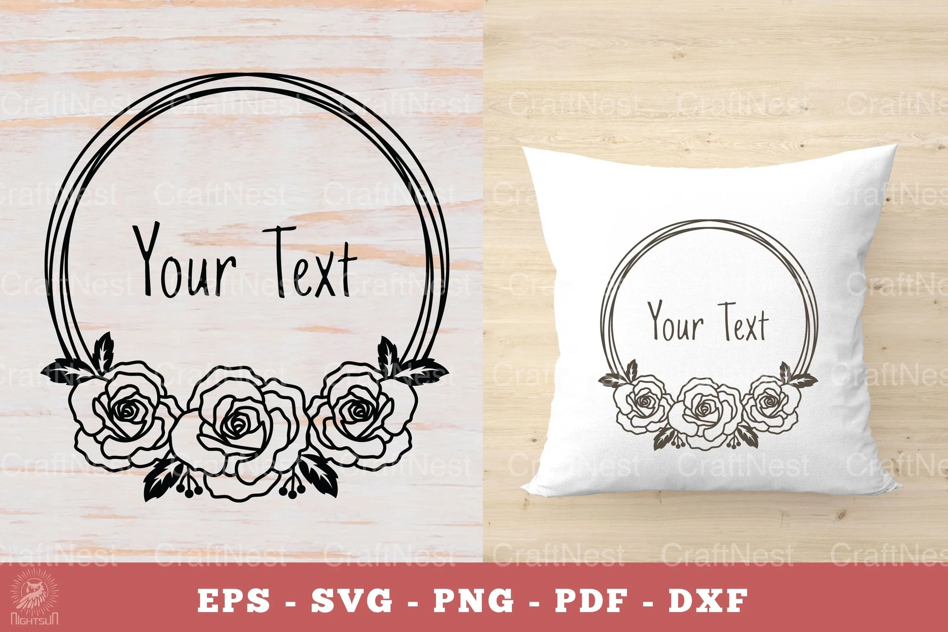 Rose Flowers Monogram Clipart Bundle - CraftNest - Digital Crafting and Art